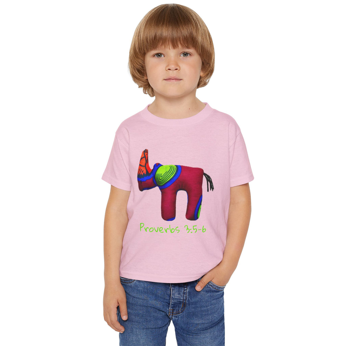 Colorful Rhino Proverbs 25:5-6 Toddler T-Shirt
