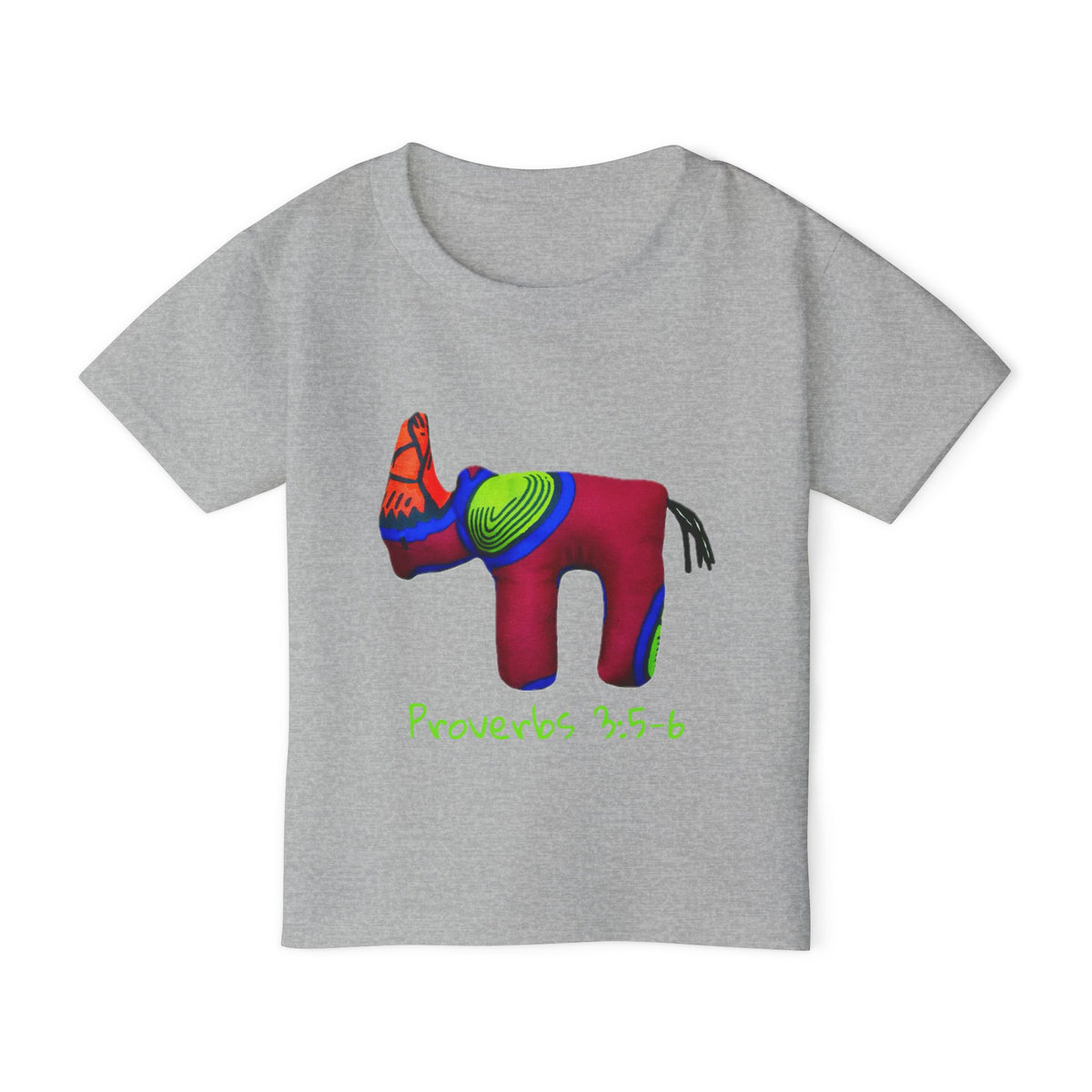 Colorful Rhino Proverbs 25:5-6 Toddler T-Shirt