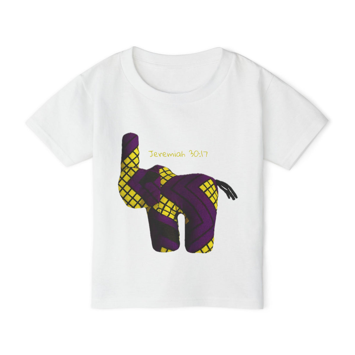 Purple Plaid Elephant Jeremiah 29:11 Toddler T-Shirt