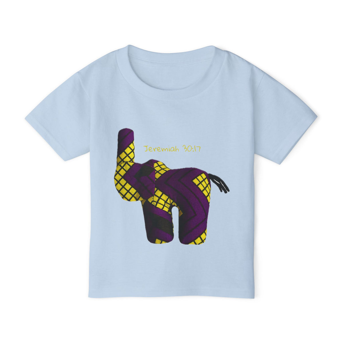 Purple Plaid Elephant Jeremiah 29:11 Toddler T-Shirt