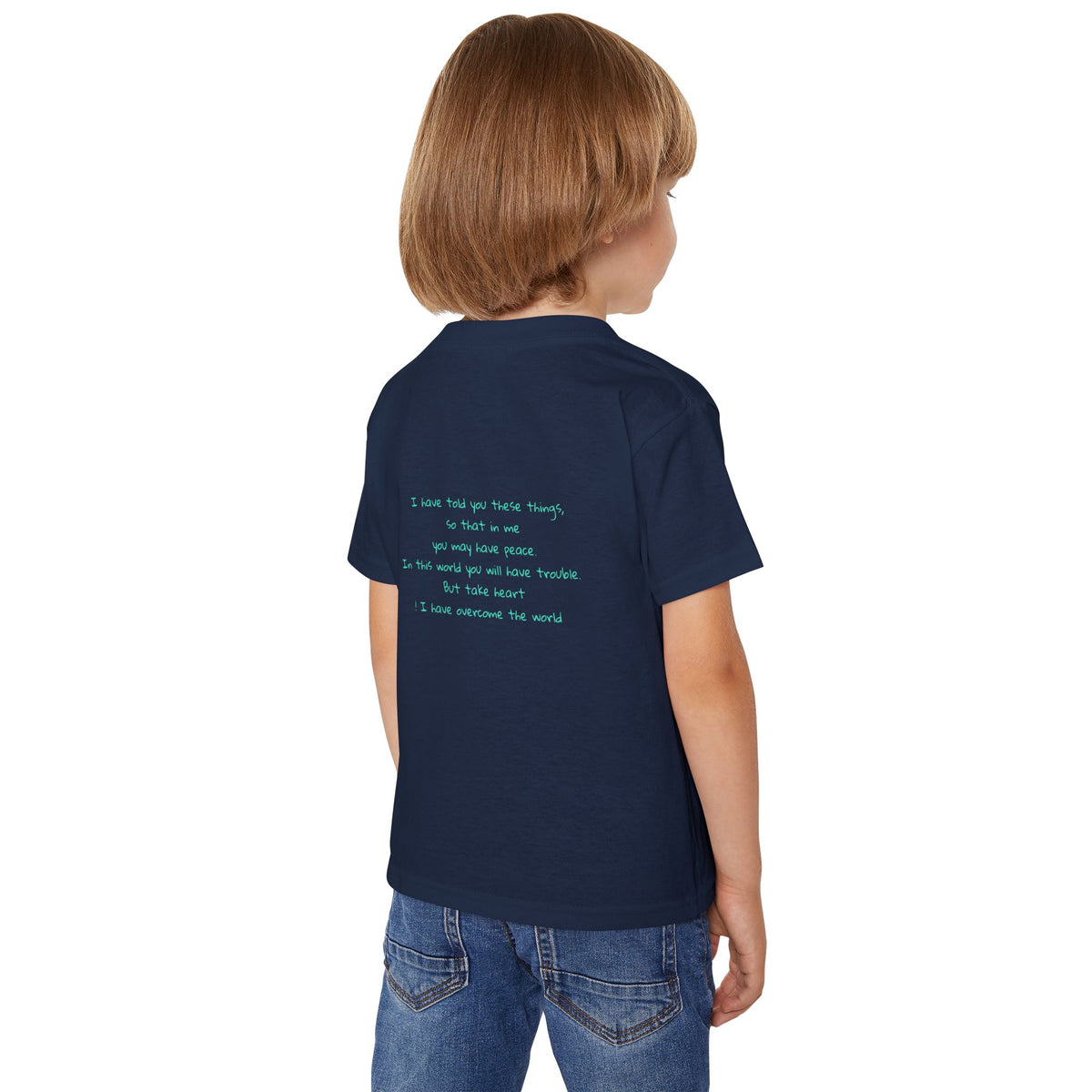 Colorful Giraffe John 16:33 Bible Verse Toddler T-Shirt