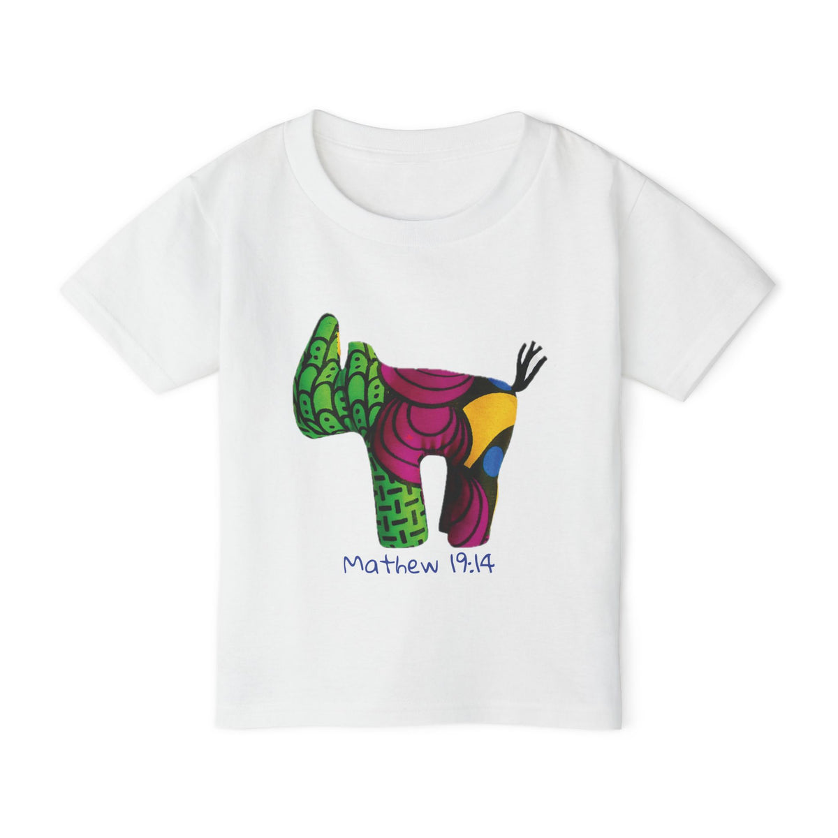 Colorful Rhino Illustration Toddler T-Shirt