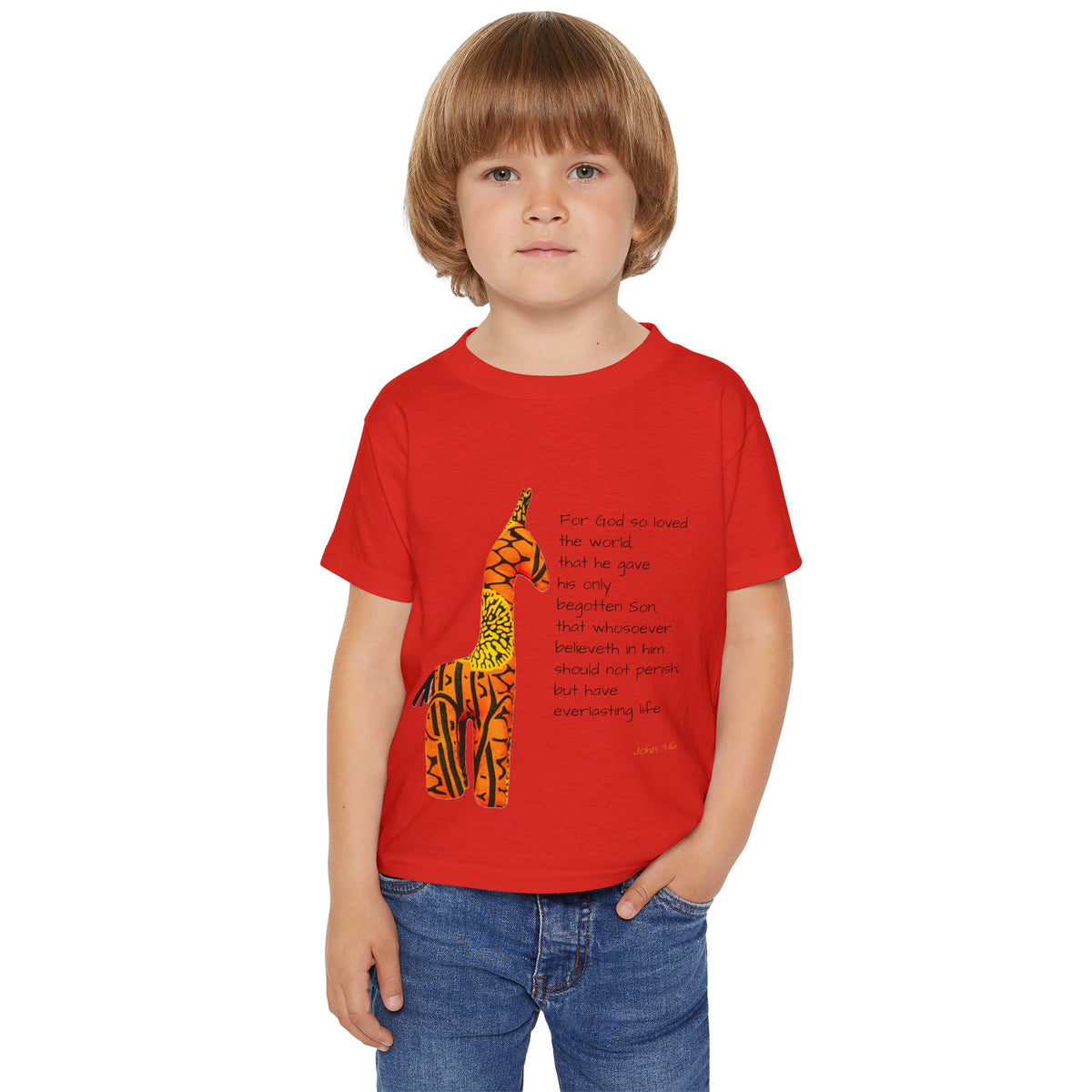 Colorful Giraffe Quote Toddler T-Shirt