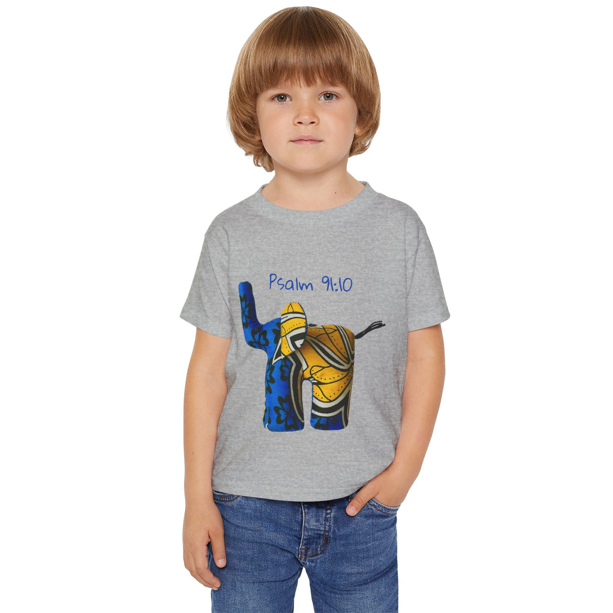 Psalm 9:10 cute Elephant Illustration Toddler T-Shirt