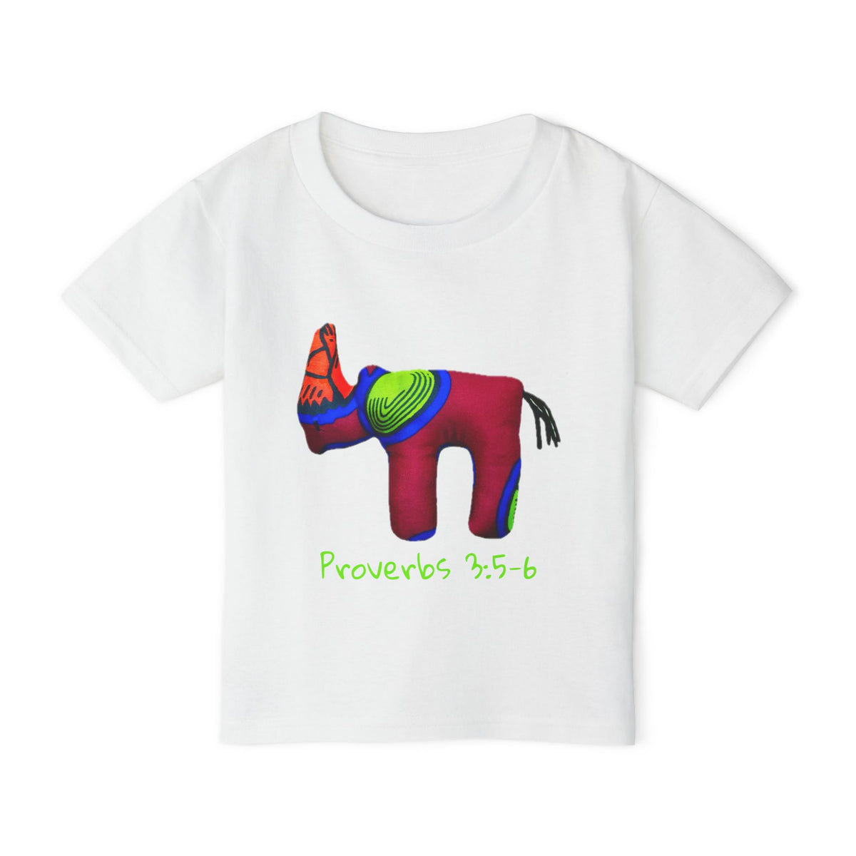 Colorful Rhino Proverbs 25:5-6 Toddler T-Shirt