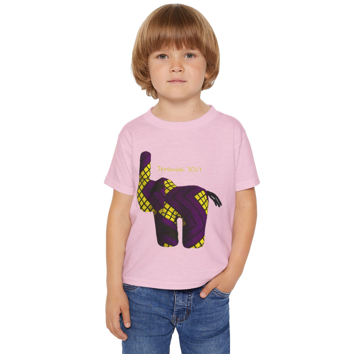 Purple Plaid Elephant Jeremiah 29:11 Toddler T-Shirt