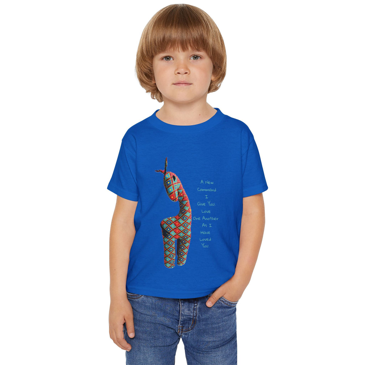 Colorful Giraffe Bible Verse Toddler T-Shirt