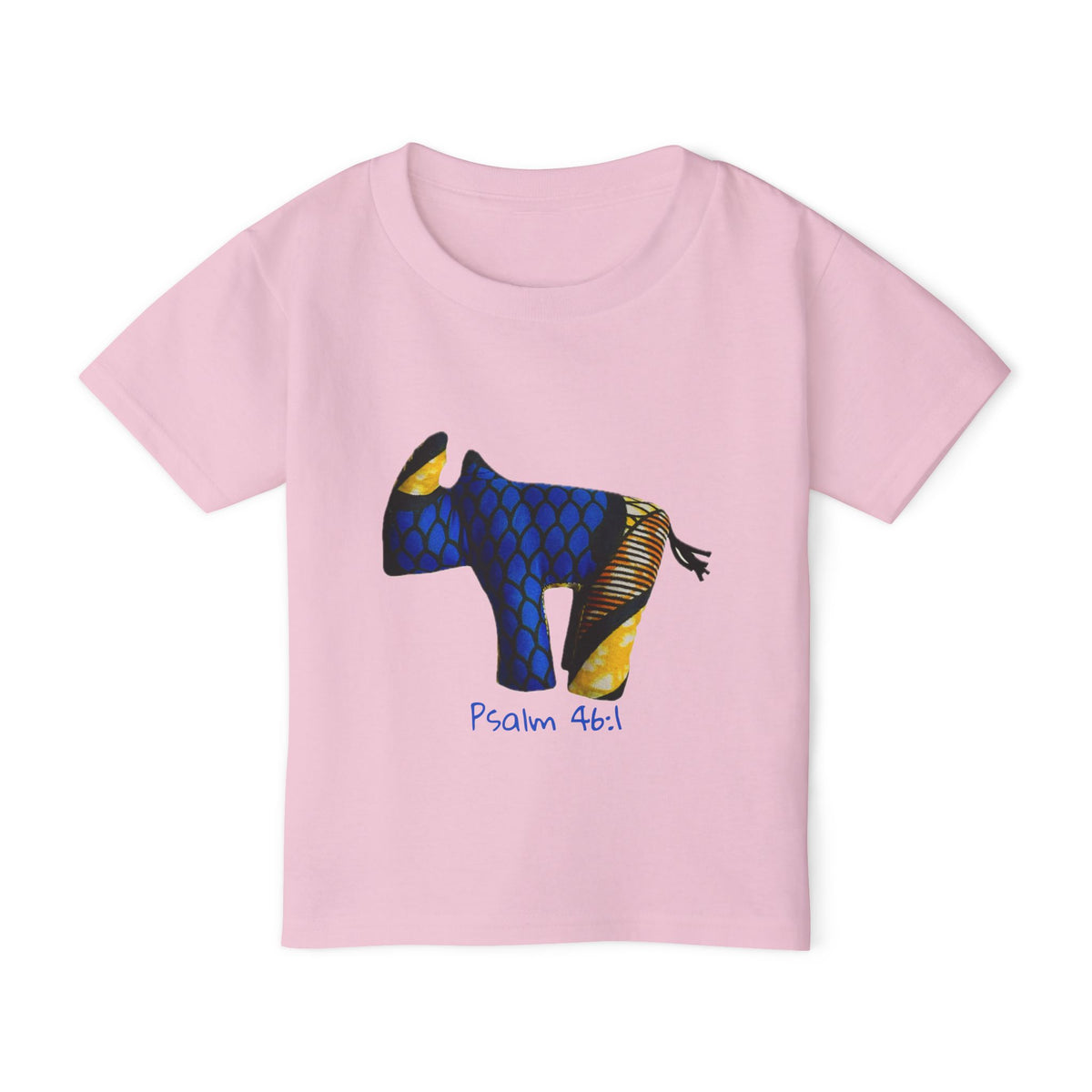Psalm 46:1 Colorful Rhino Toddler T-Shirt