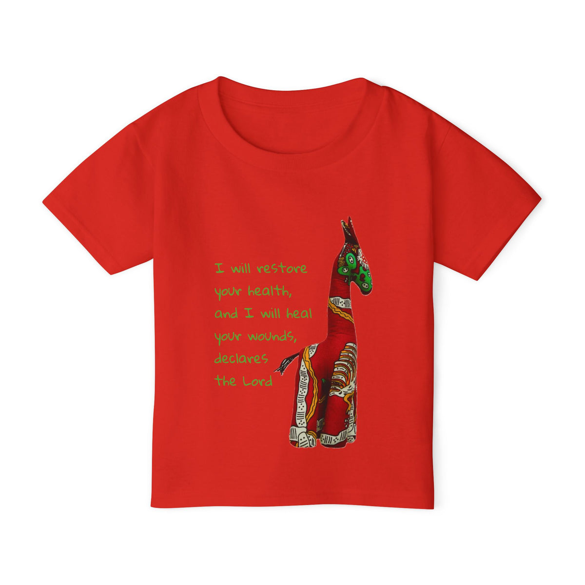 Jeremiah 30:17 Giraffe Scripture Toddler T-Shirt