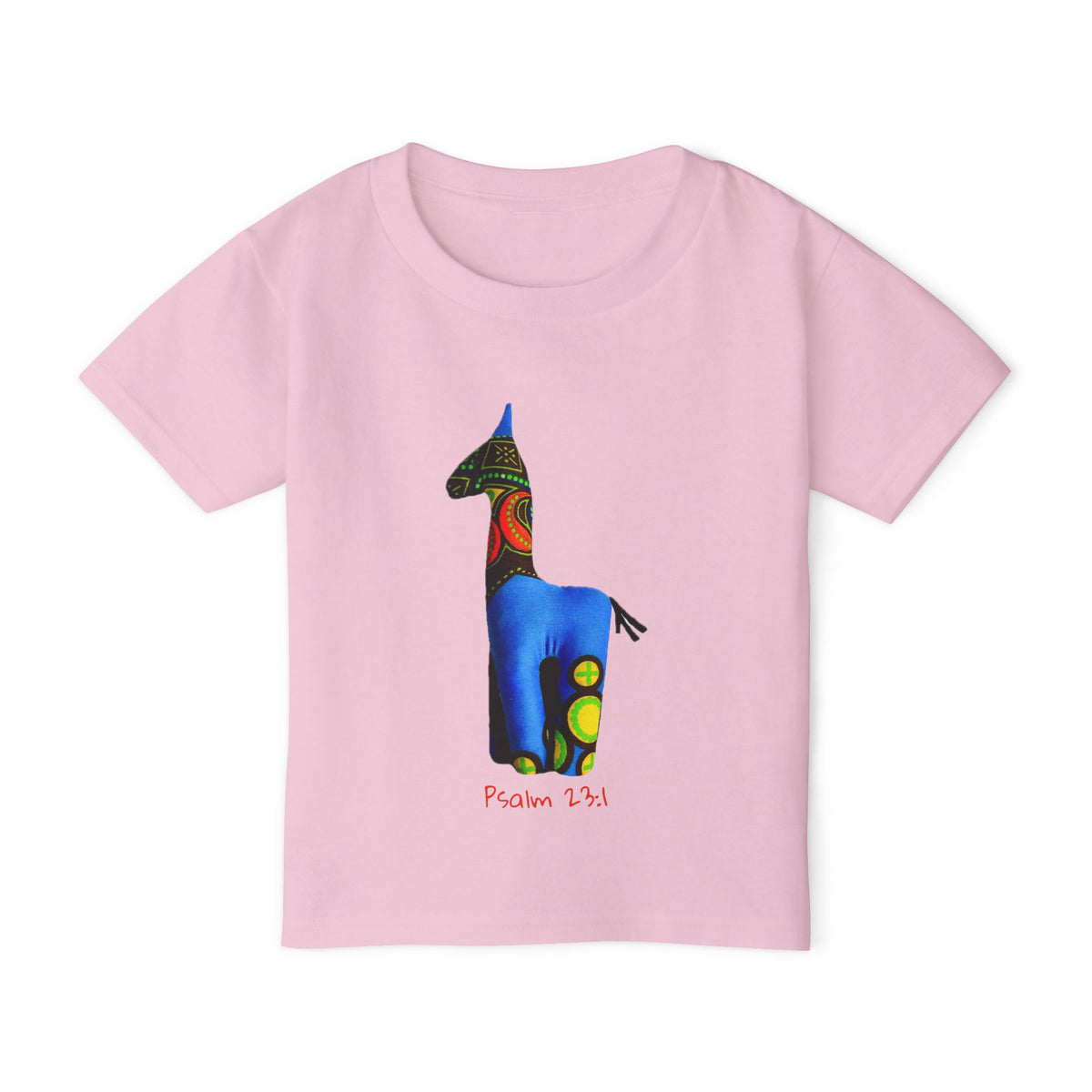 Colorful Giraffe Psalm 23:4 Toddler T-Shirt