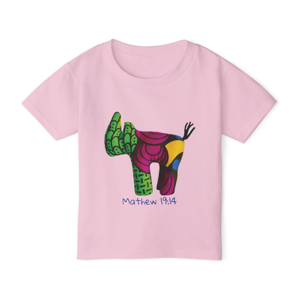 Colorful Rhino Illustration Toddler T-Shirt
