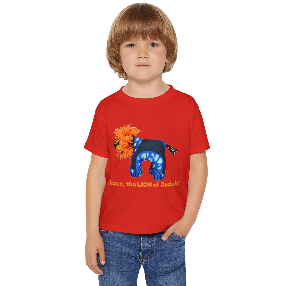 Jesus Lion of Judah Toddler T-Shirt, Christian Lion Design
