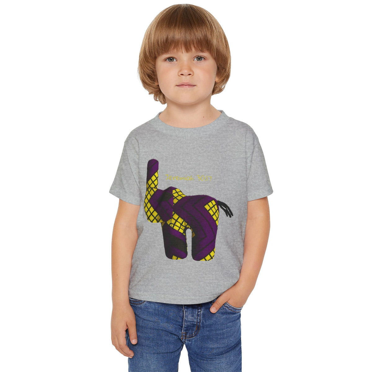 Purple Plaid Elephant Jeremiah 29:11 Toddler T-Shirt