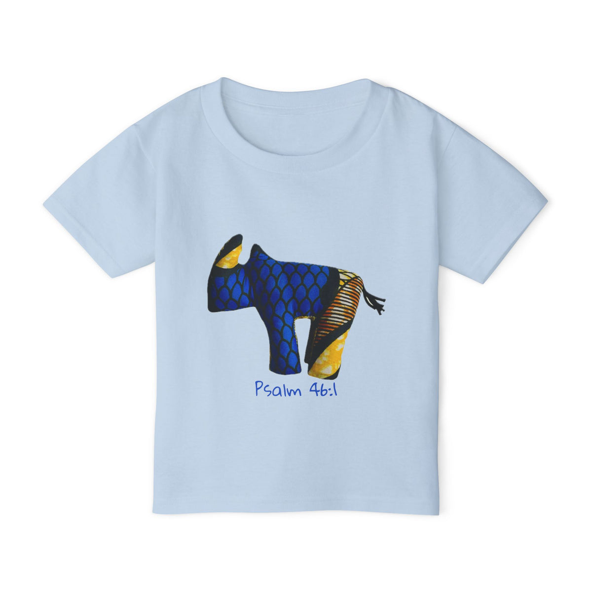 Psalm 46:1 Colorful Rhino Toddler T-Shirt