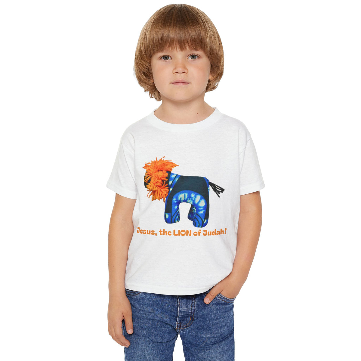 Jesus Lion of Judah Toddler T-Shirt, Christian Lion Design