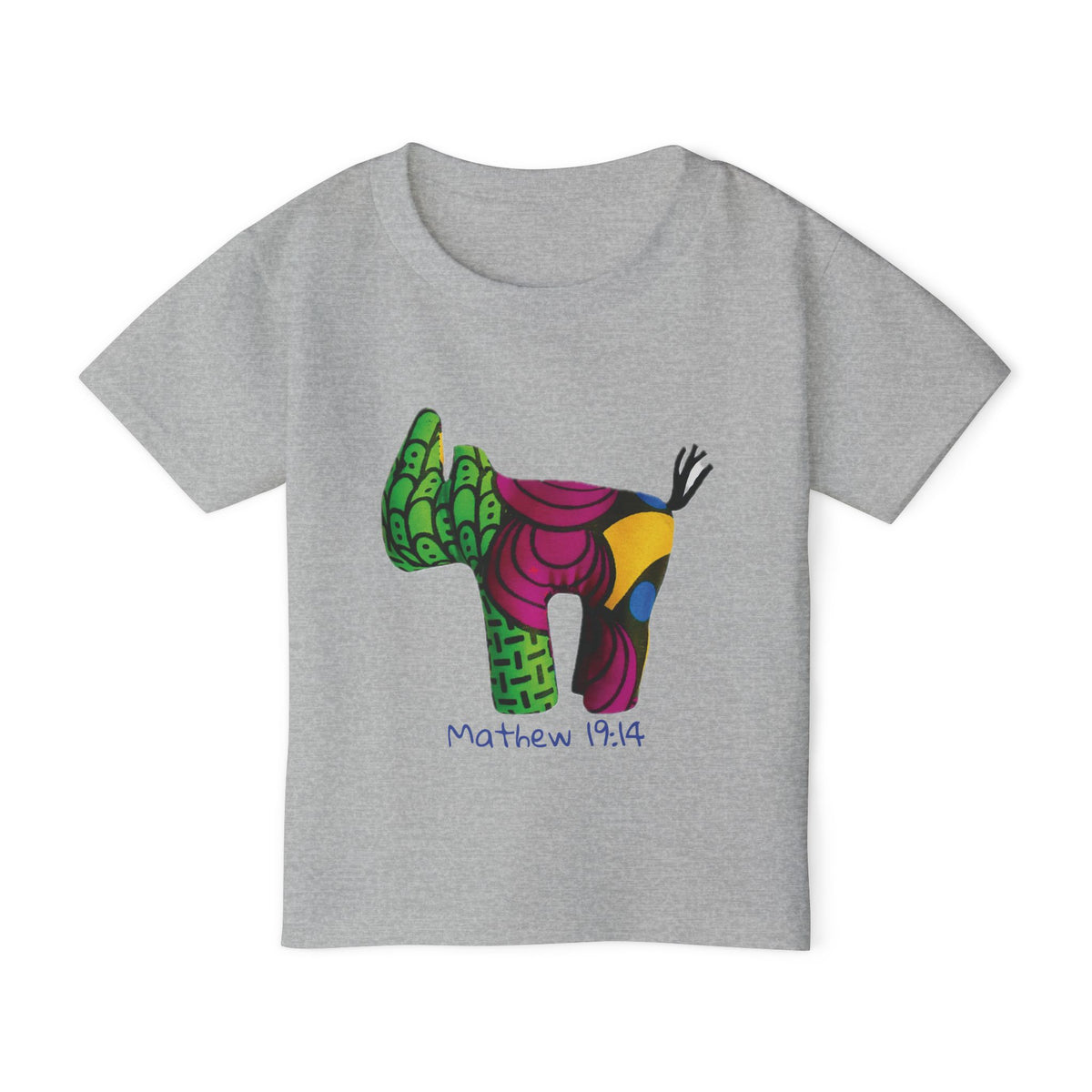 Colorful Rhino Illustration Toddler T-Shirt