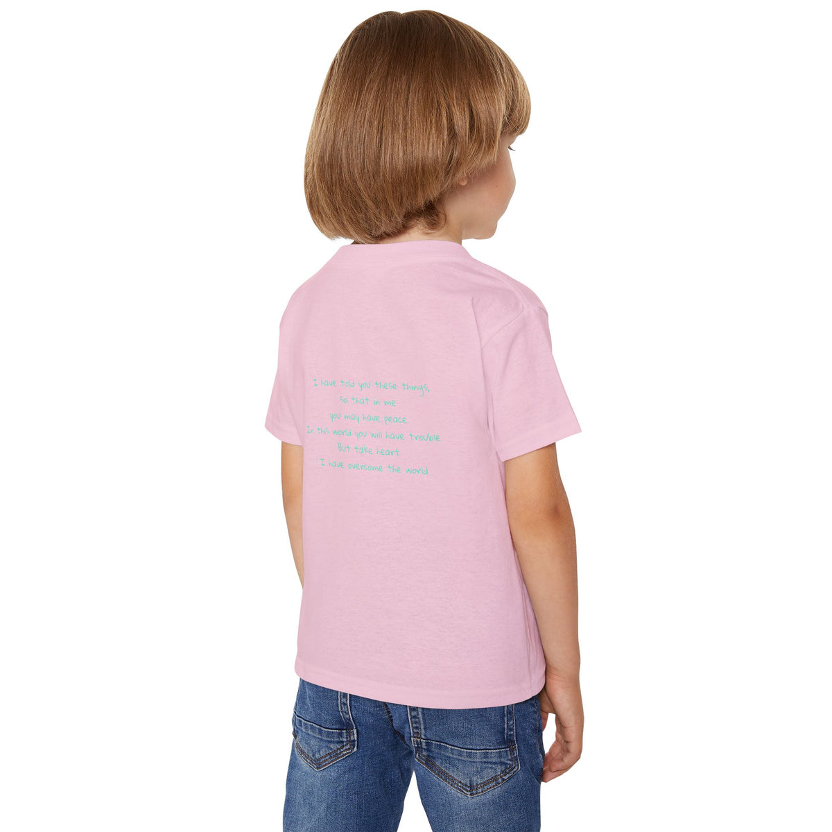 Colorful Giraffe John 16:33 Bible Verse Toddler T-Shirt