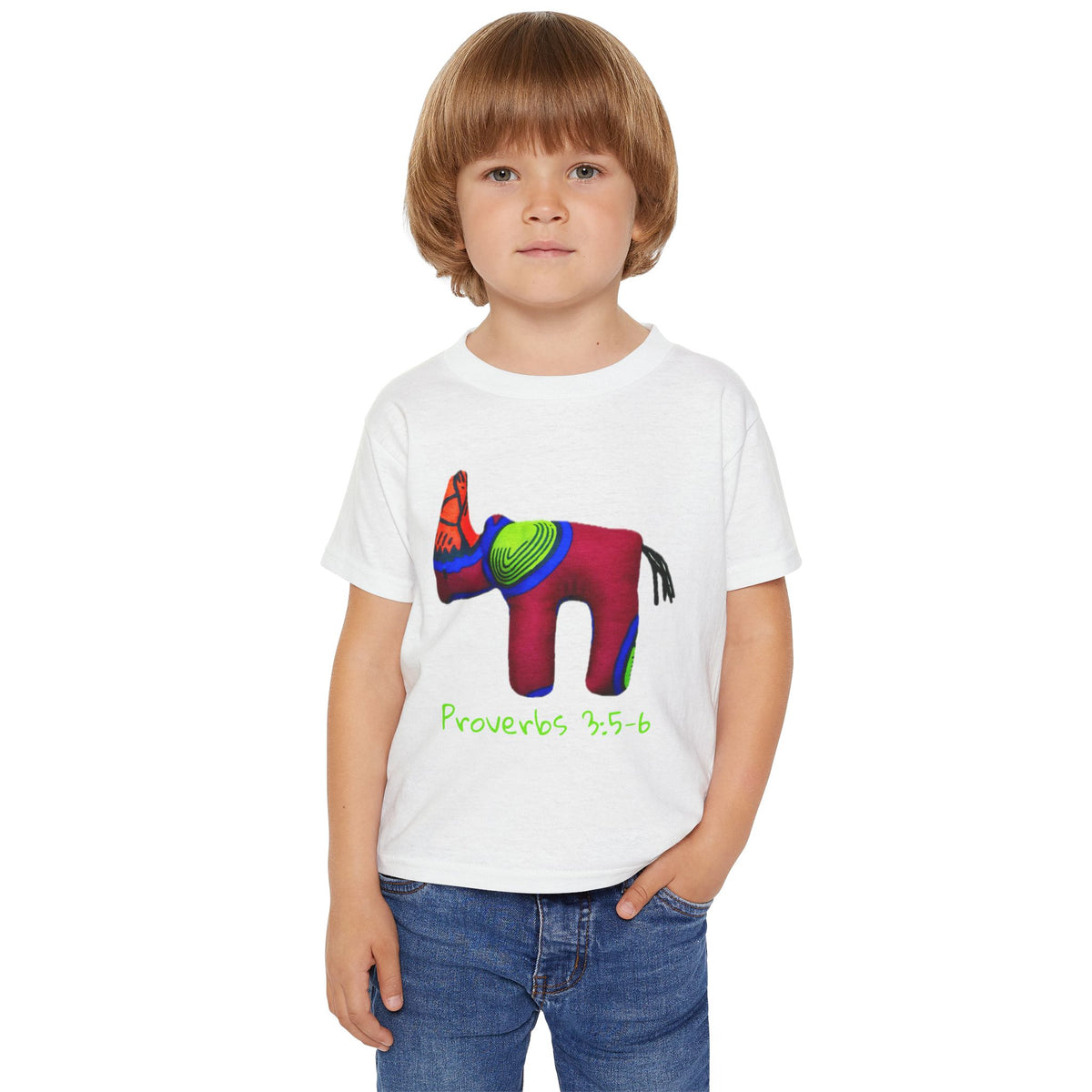 Colorful Rhino Proverbs 25:5-6 Toddler T-Shirt