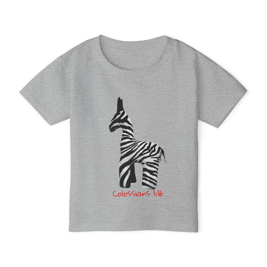 Zebra Jesus Loves Me Graphic Toddler T-Shirt