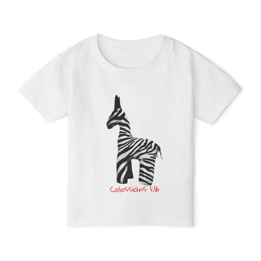 Zebra Jesus Loves Me Graphic Toddler T-Shirt