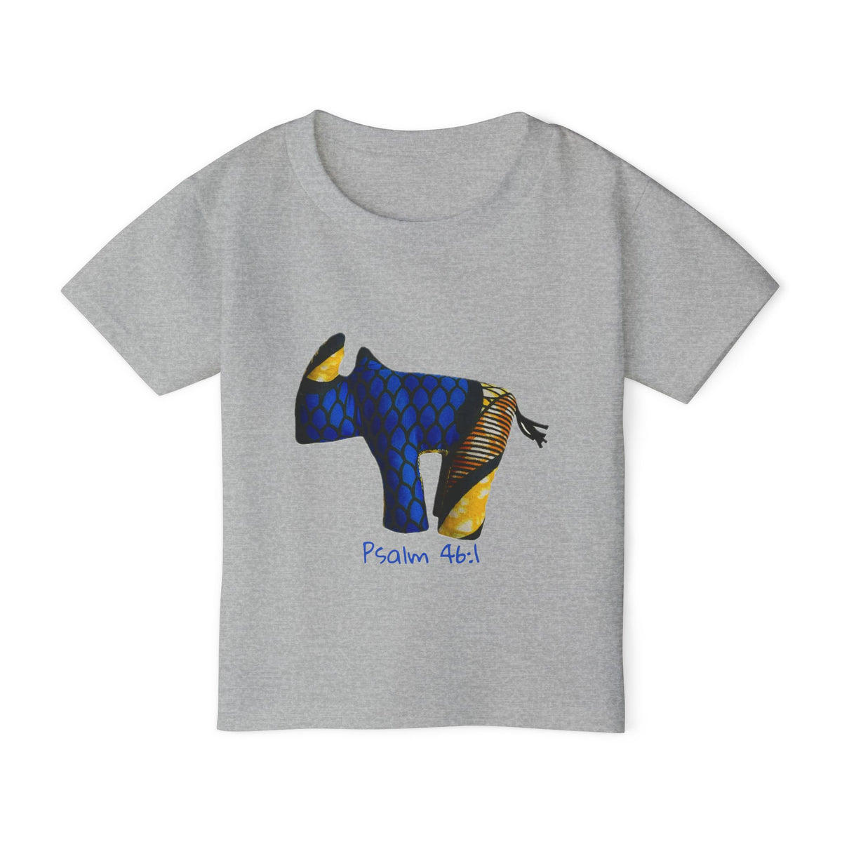 Psalm 46:1 Colorful Rhino Toddler T-Shirt