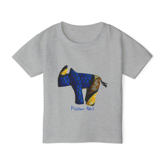 Psalm 46:1 Colorful Rhino Toddler T-Shirt