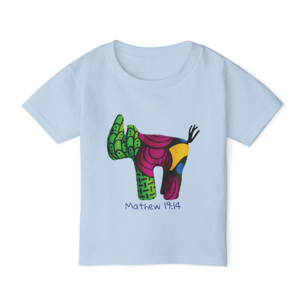 Colorful Rhino Illustration Toddler T-Shirt