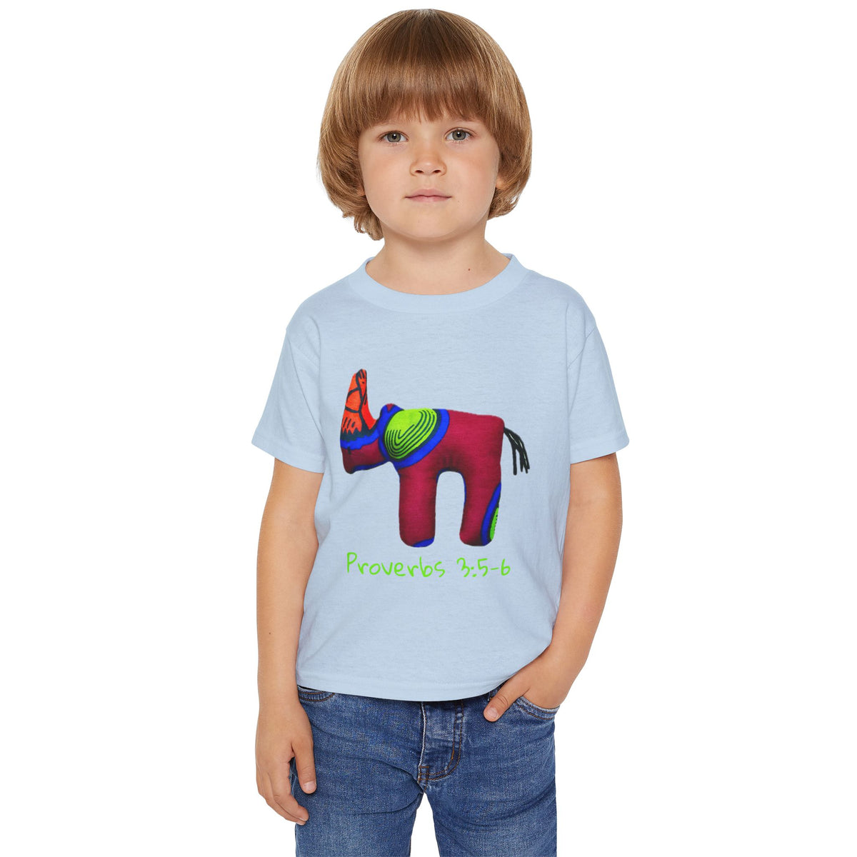 Colorful Rhino Proverbs 25:5-6 Toddler T-Shirt