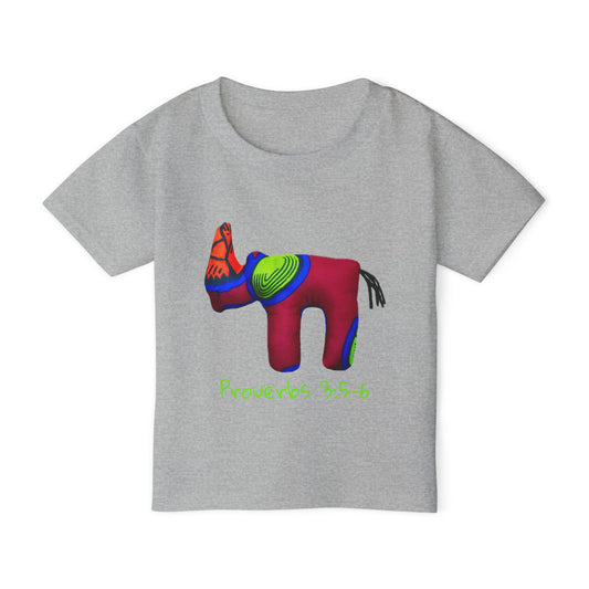 Colorful Rhino Proverbs 25:5-6 Toddler T-Shirt