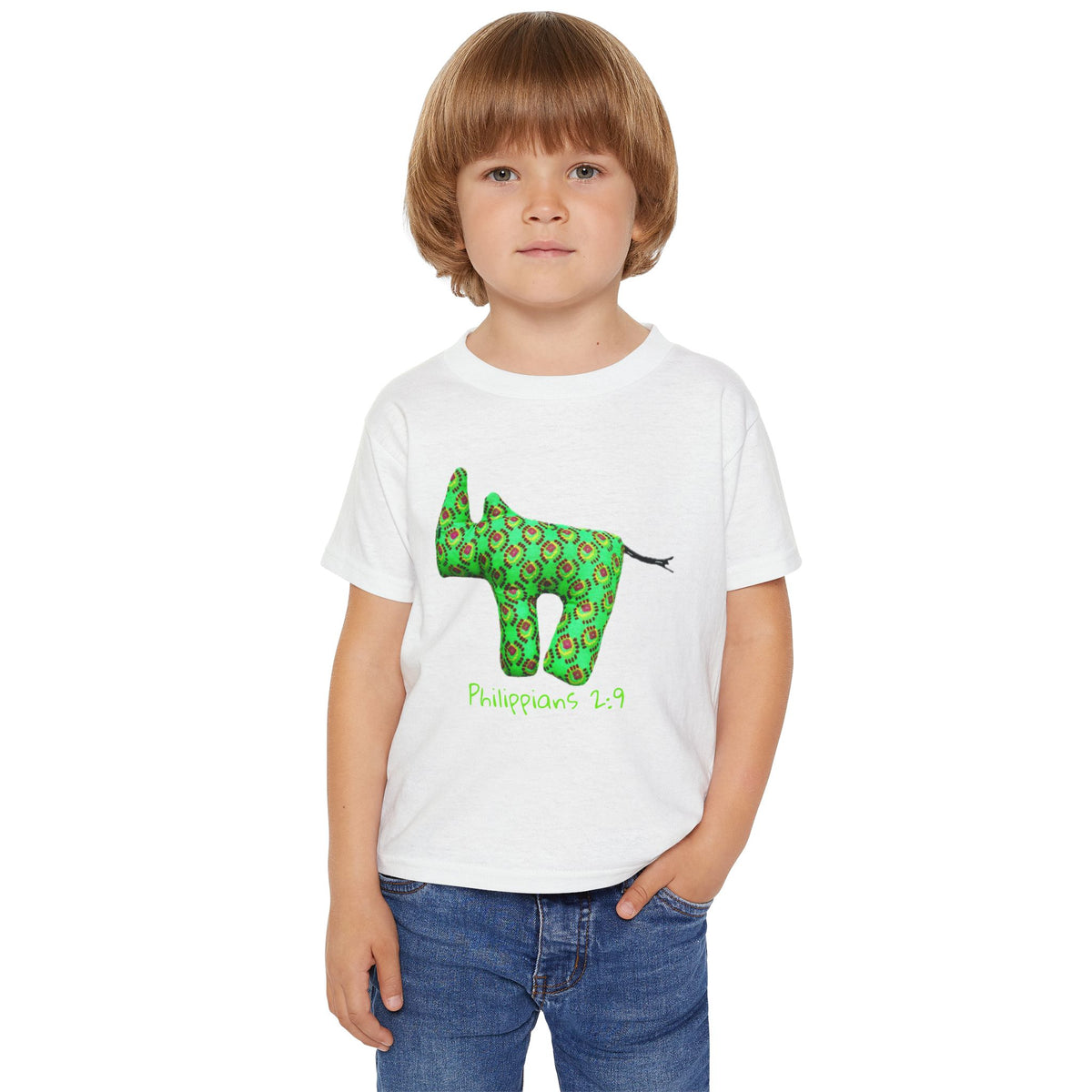 Green Rhino Illustration Toddler T-Shirt