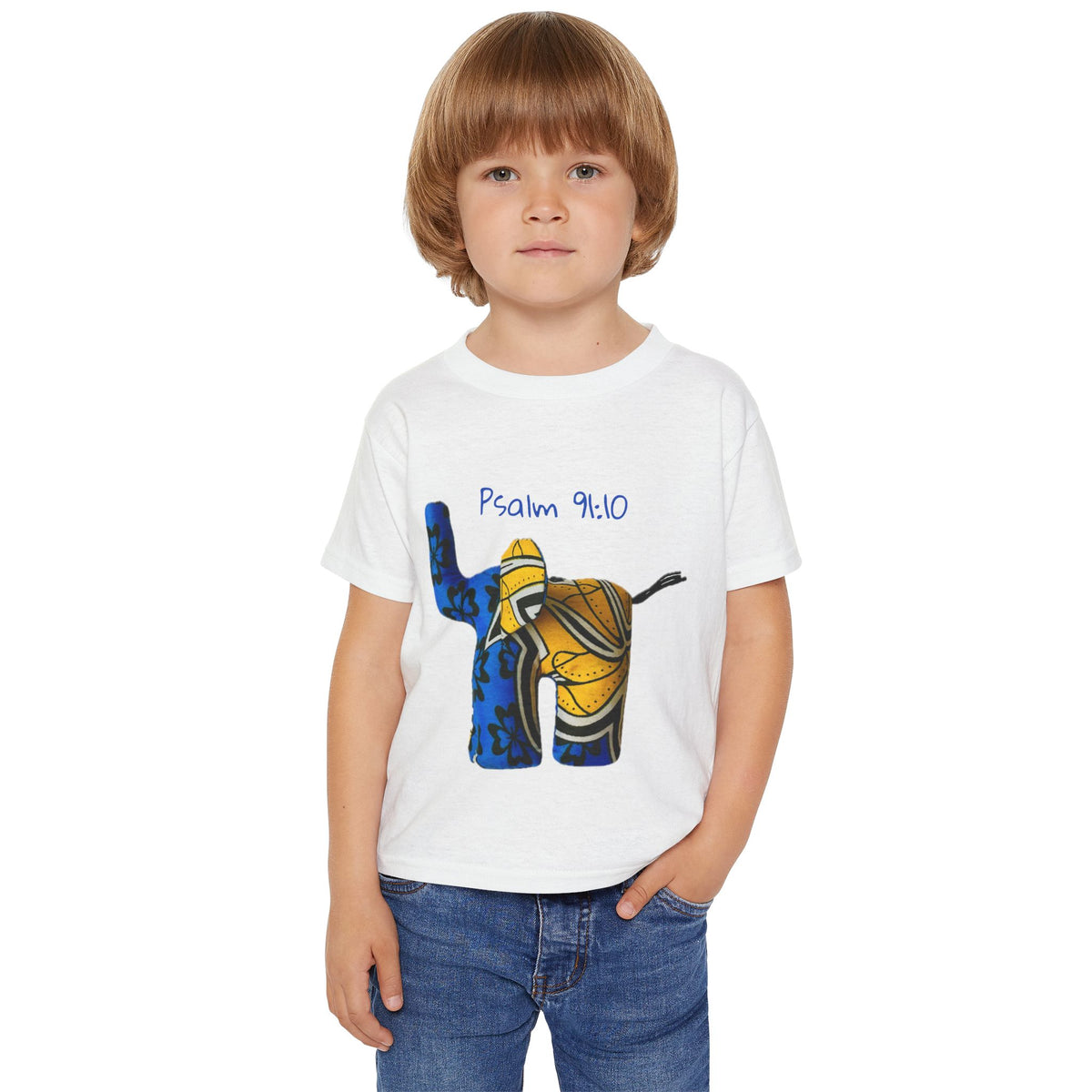 Psalm 9:10 cute Elephant Illustration Toddler T-Shirt