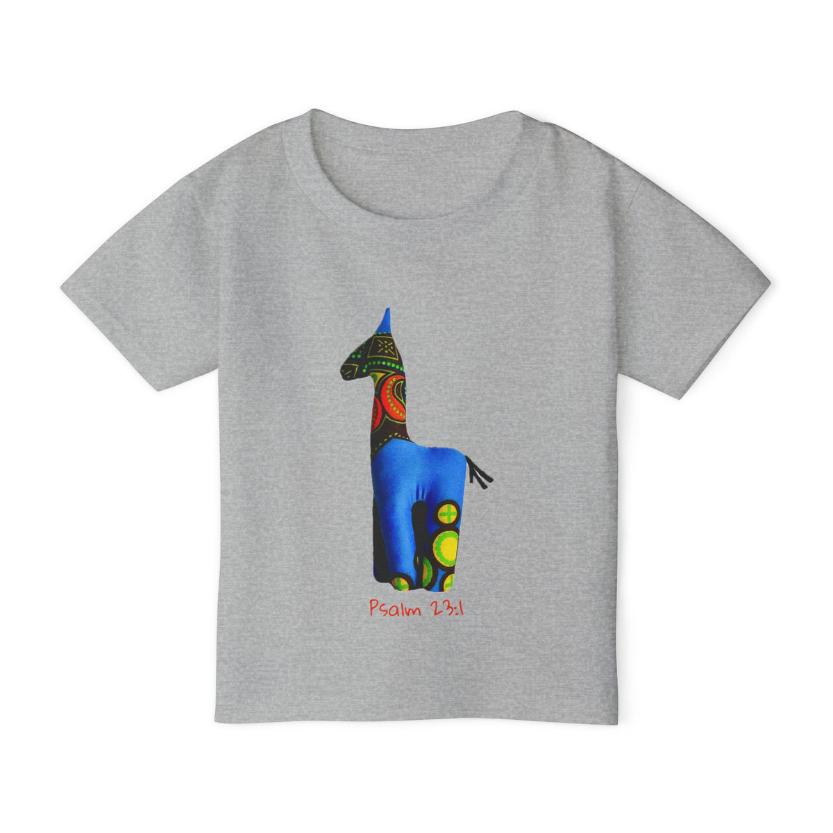 Colorful Giraffe Psalm 23:4 Toddler T-Shirt
