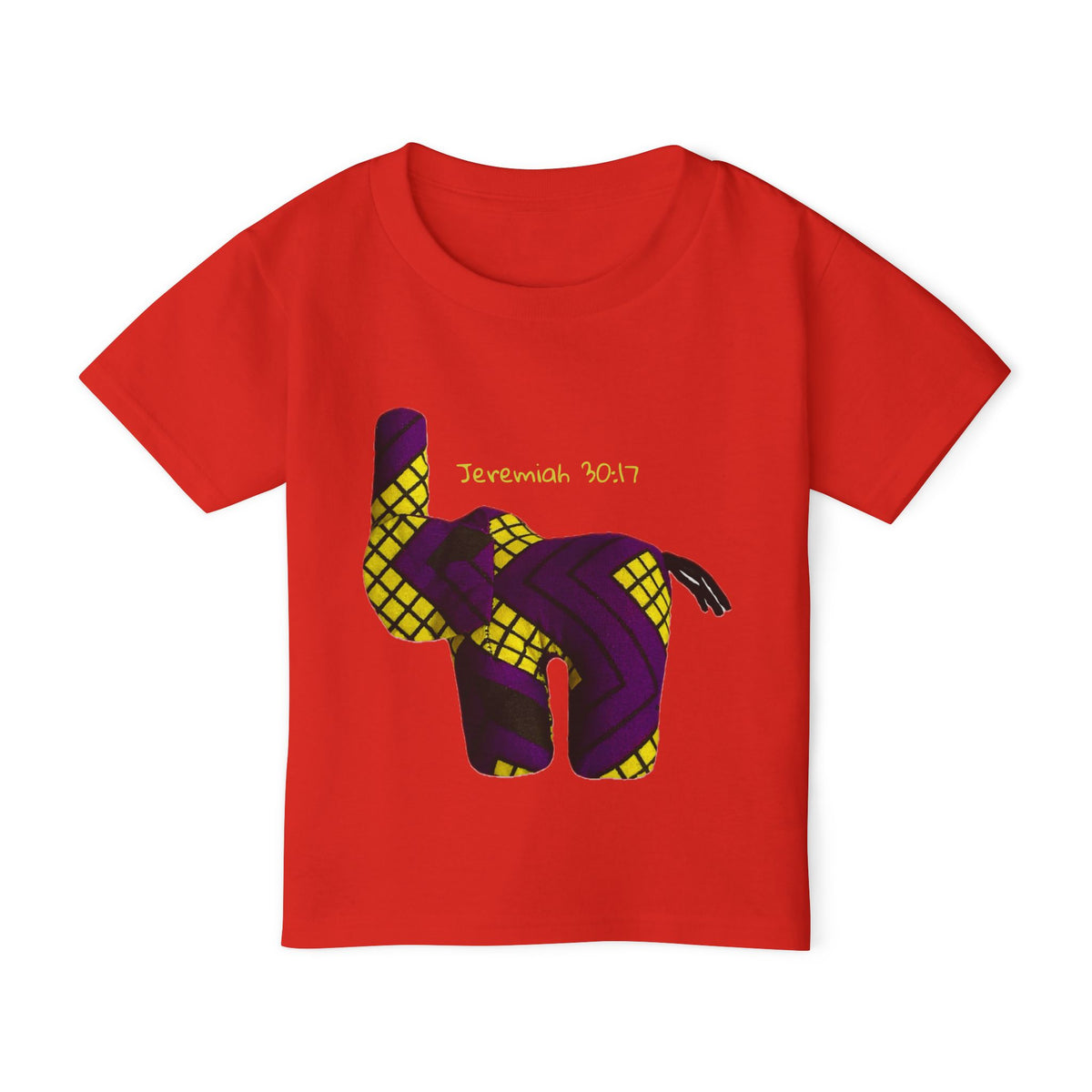 Purple Plaid Elephant Jeremiah 29:11 Toddler T-Shirt