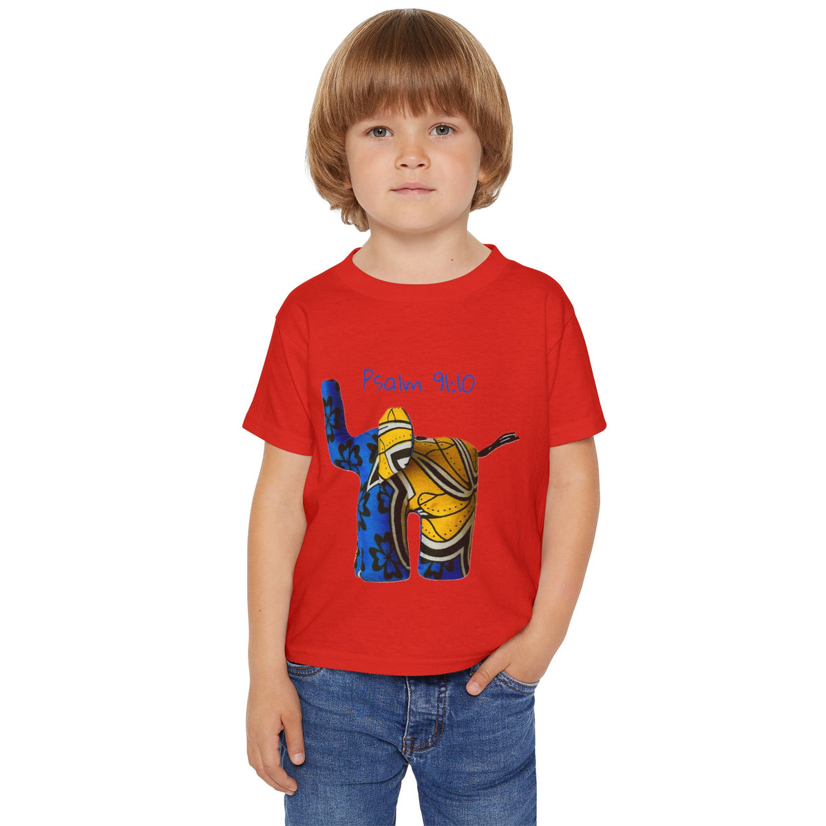 Psalm 9:10 cute Elephant Illustration Toddler T-Shirt