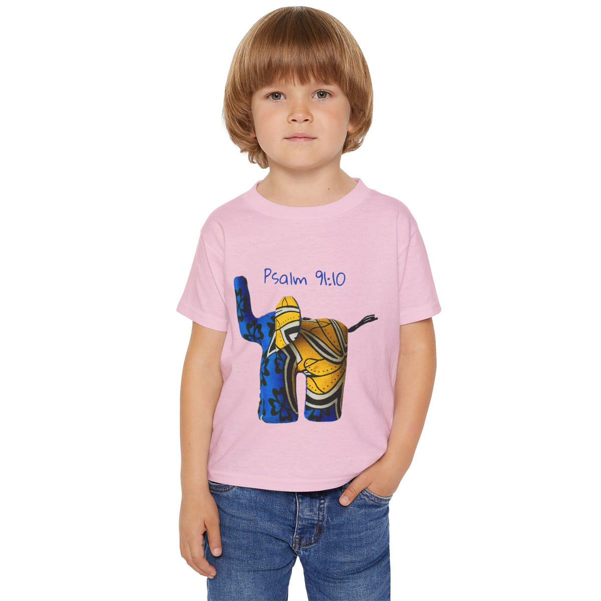 Psalm 9:10 cute Elephant Illustration Toddler T-Shirt