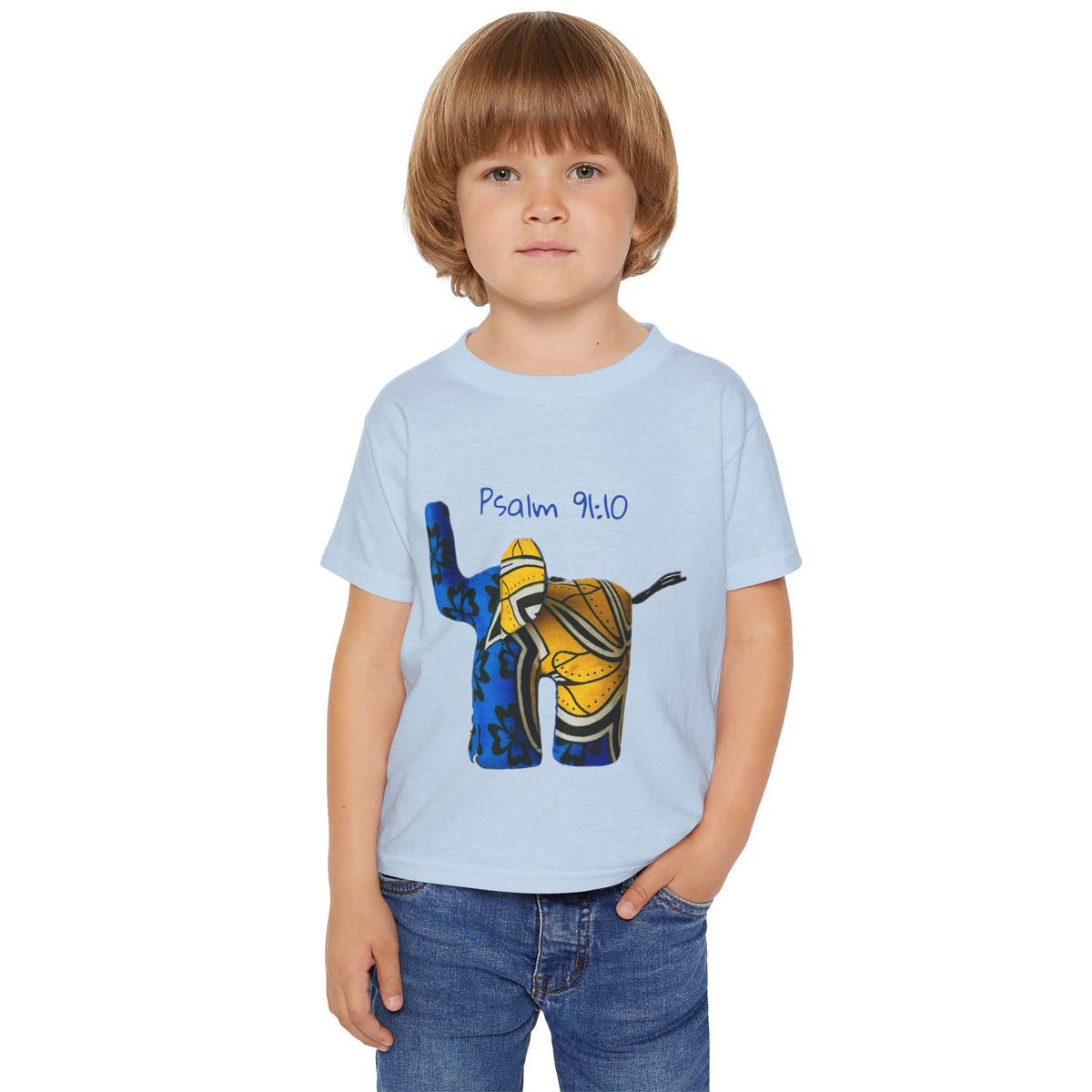 Psalm 9:10 cute Elephant Illustration Toddler T-Shirt