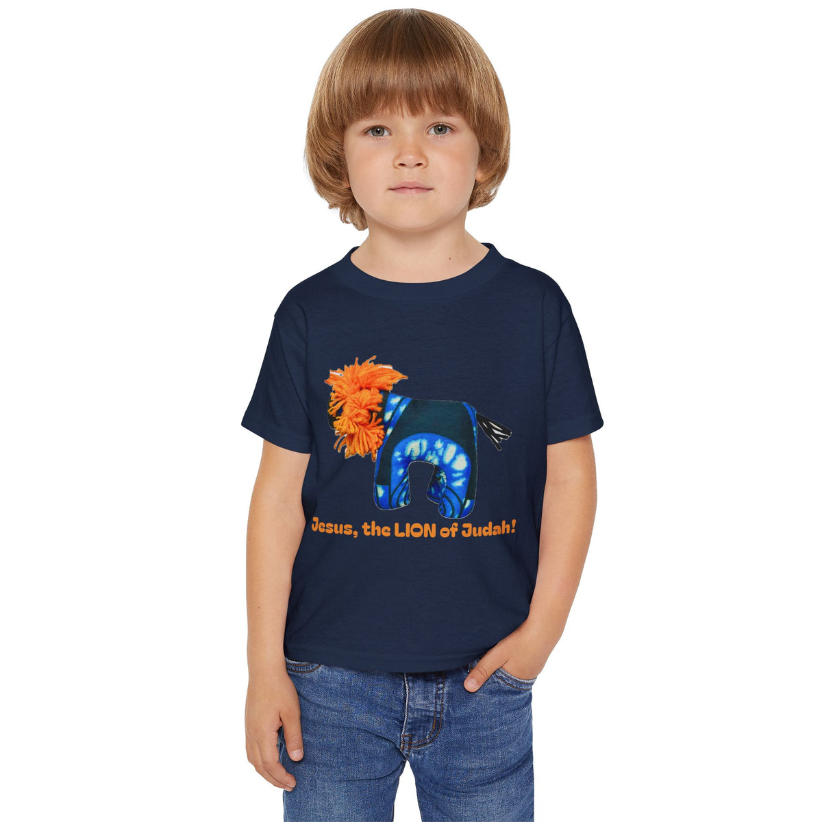Jesus Lion of Judah Toddler T-Shirt, Christian Lion Design