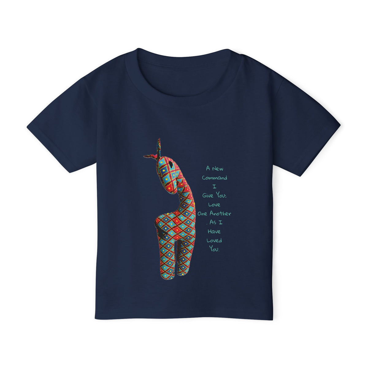 Colorful Giraffe Bible Verse Toddler T-Shirt