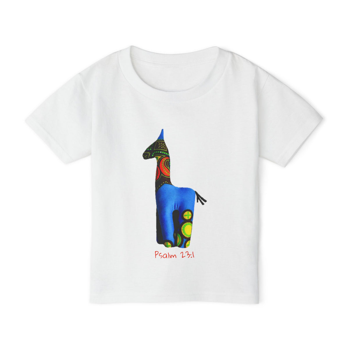 Colorful Giraffe Psalm 23:4 Toddler T-Shirt
