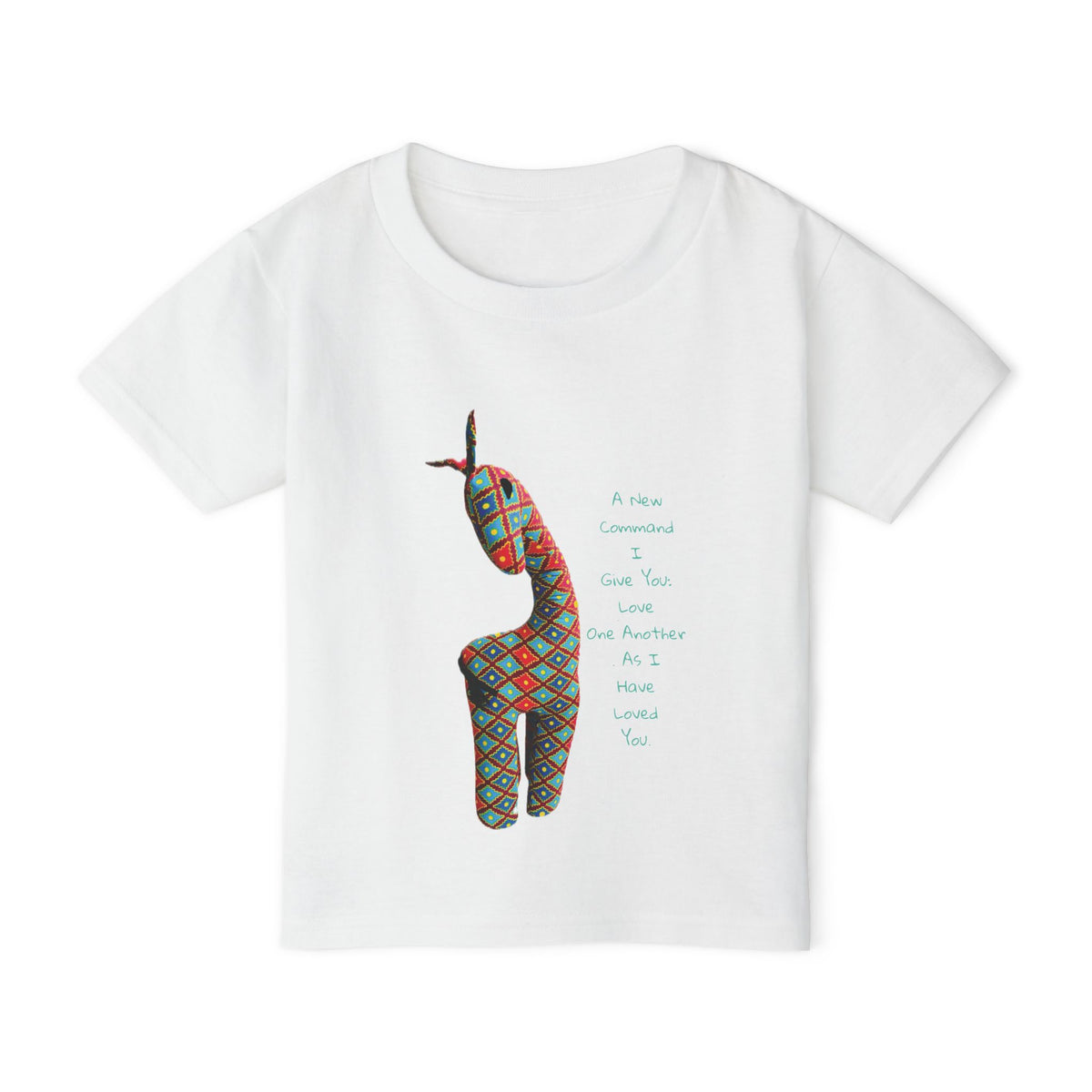 Colorful Giraffe Bible Verse Toddler T-Shirt