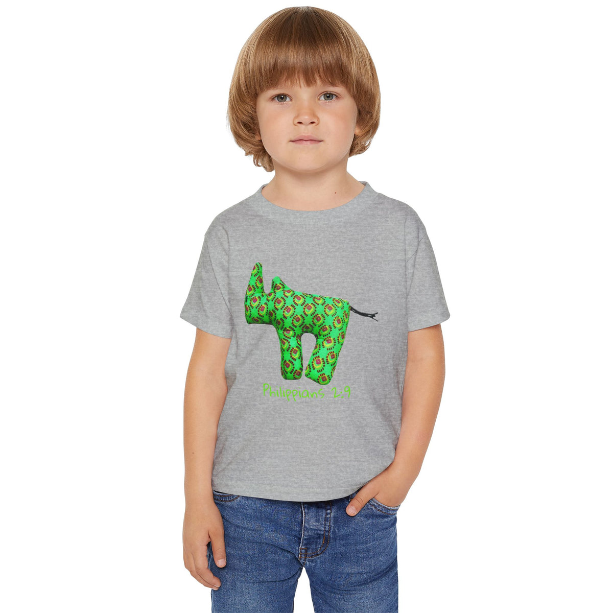 Green Rhino Illustration Toddler T-Shirt